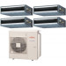 Fujitsu 36,000 BTU 18 SEER Quad Zone Heat Pump System 7+7+12+12 - Concealed Duct