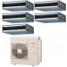 Fujitsu 45,000 BTU 17.7 SEER Five Zone Heat Pump System 7+7+9+12+12 - Concealed Duct