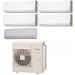 Fujitsu 45,000 BTU 19.7 SEER Five Zone Heat Pump System 7+7+7+7+24 - Wall Mounted
