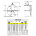 US Fan Belt Drive Tubeaxial Fan 12" Wheel 2320 RPM .33 HP 208 Volts 3 Phase - U HA12F-2320 RPM-.33HP-208-230/460-3PH