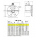 US Fan Belt Drive Tubeaxial Fan 16" Wheel 1800 RPM .25 HP 120/230 Volts 1 Phase - U HA16E2-1800 RPM-.25HP-120/230-1PH