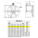 US Fan Belt Drive Tubeaxial Fan 18" Wheel 1375 RPM .25 HP 208 Volts 3 Phase - U HA18E-1375 RPM-.25HP-208-230/460-3PH