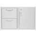 Blaze 32-Inch Access Door & Stainless Steel Double Drawer Combo - BLZ-DDC-R - front view