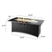 The Outdoor Greatroom Balsam Montego 59-Inch Linear Gas Fire Pit Table- MG-1242-BLSM-K