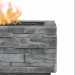 Real Flame Gray Ledgestone Rectangular Propane Fire Pit With Natural Gas Conversion Kit - CT0003LP-GLS - Detail