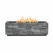 Real Flame Gray Ledgestone Rectangular Propane Fire Pit With Natural Gas Conversion Kit - CT0003LP-GLS - Side