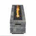 Real Flame Gray Ledgestone Rectangular Propane Fire Pit With Natural Gas Conversion Kit - CT0003LP-GLS - Top