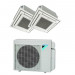 Daikin 18,000 BTU 18.9 SEER Dual Zone Heat Pump System 12+12 - Ceiling Cassette