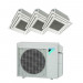 Daikin 36,000 BTU 17.7 SEER Tri Zone Heat Pump System 12+12+15 - Ceiling Cassette