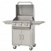 Bull 23" Grill Cart Complete Griddle 3 Burner Pro Grade Flat Top - 73008/9 - Open hood View