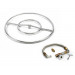 HPC 18-Inch Stainless Steel Round Burner Kit With Flex, Valve, Key, And Fittings - FPS18 KIT-B