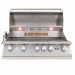 Lion L90000 40-Inch Built-In Gas Grill With Rear Infrared Burner - Open View With Lights