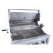 Sunstone Ruby 36-Inch 4 Burner Pro-Sear Built-In Gas Grill with Rotisserie - Ruby4BIR- Hood Open- Front View