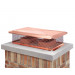 Ventis Copper Multi-Flue Chimney Cap With Flat Lid And 10-Inch Mesh Height - MFFLCP10