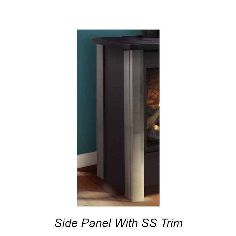 Kingsman Side Doors ‐ Stainless Steel Frame ‐ Solid Panel ‐ Charcoal - F451SDSSS