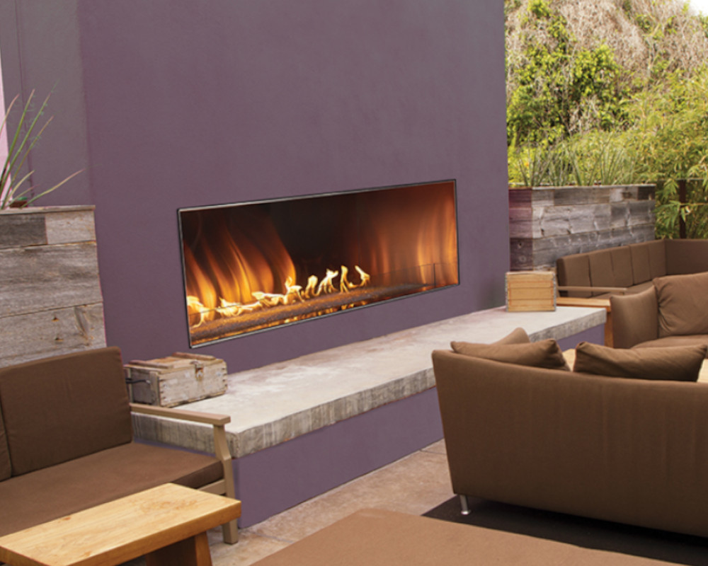 Empire Carol Rose Outdoor 60 Inch Linear Outdoor Fireplace - Natural Gas - OLL60FP12SN