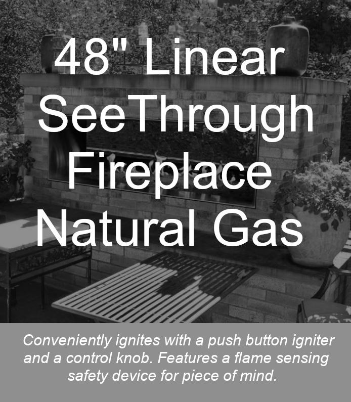 Empire Carol Rose Outdoor 48 Inch See Through Outdoor Fireplace - Natural Gas - OLL48SP12SN